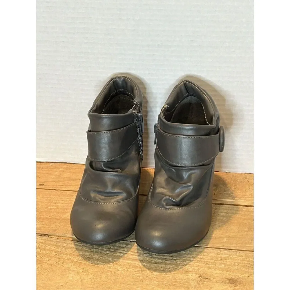 Covington Tatum Womens Size 7.5 Gray Side Zip Ankle Boots Booties